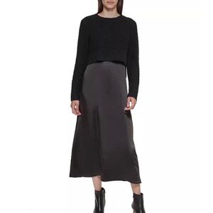 COPY - NWOT Calvin Klein Sweater & Slip Dress black size: L